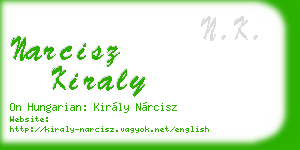 narcisz kiraly business card
