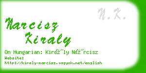 narcisz kiraly business card